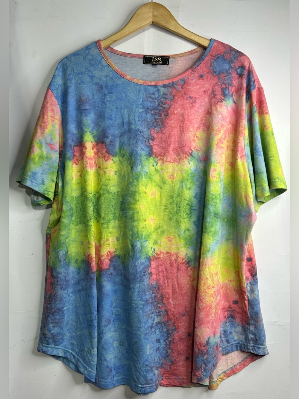 L&B Lucky & Blessed Tie Dye T-Shirt 3X